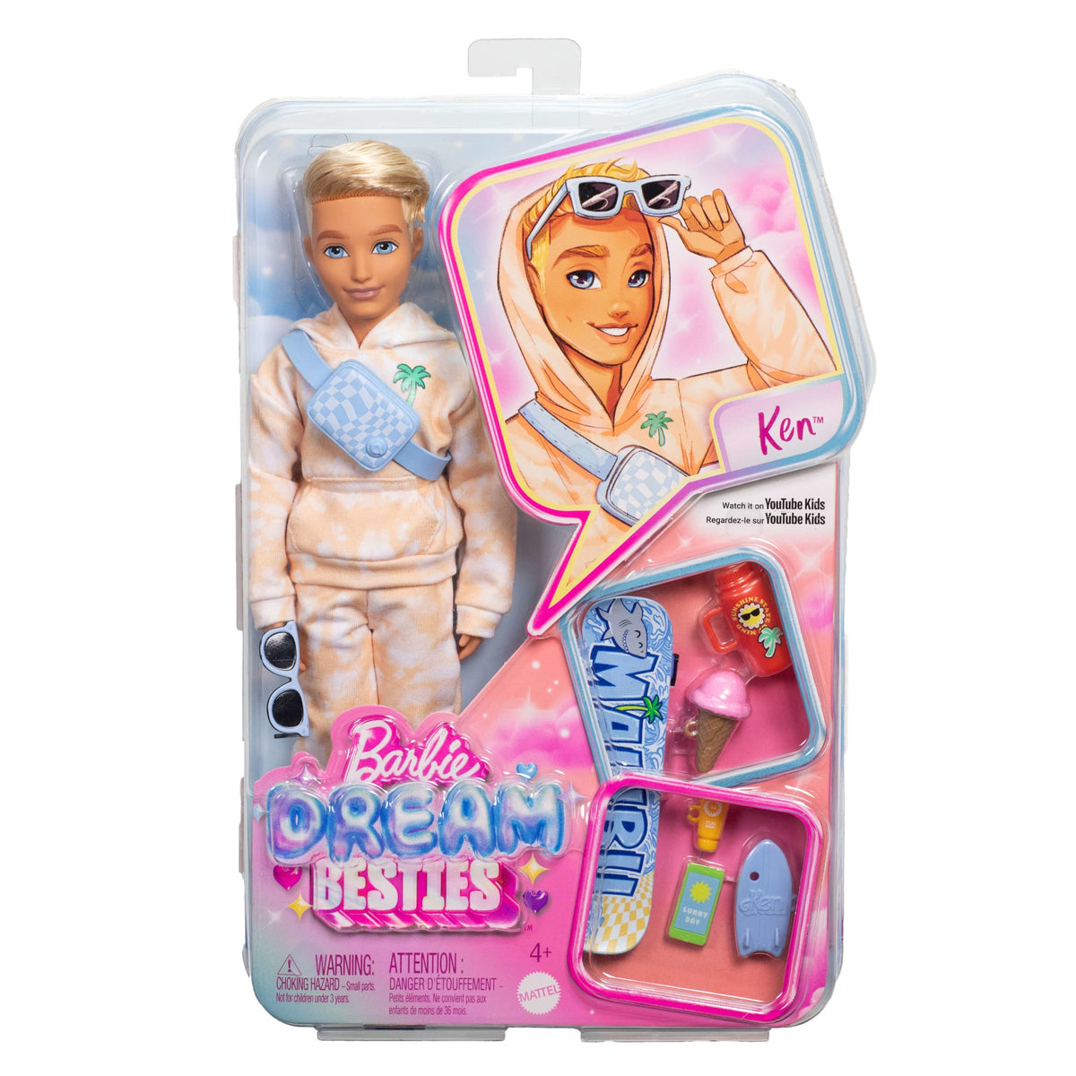 Barbie Équipe de Rêve Poupée Ken, 9 Accessoires
