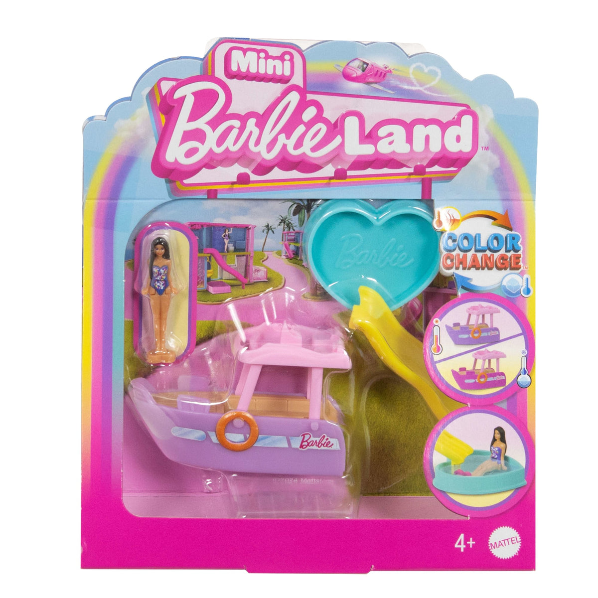Barbie Mini BarbieLand Veículo para Boneca Iate Dos Sonhos