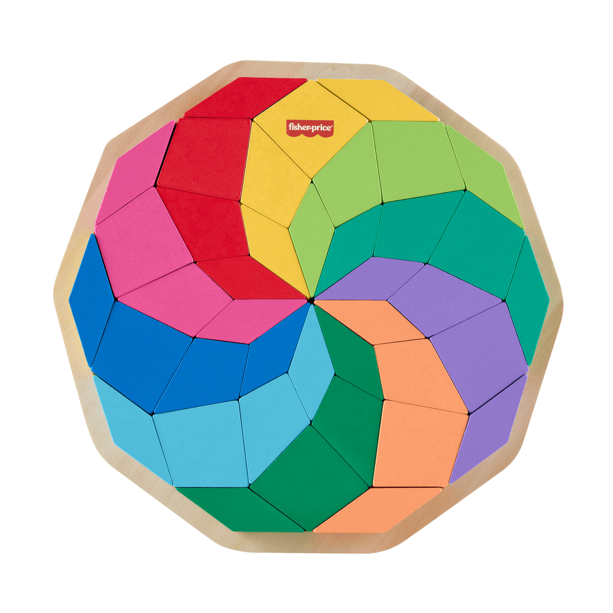 Fisher-Price Juguete para Bebés Rompecabezas Geométrico Mandala de Madera