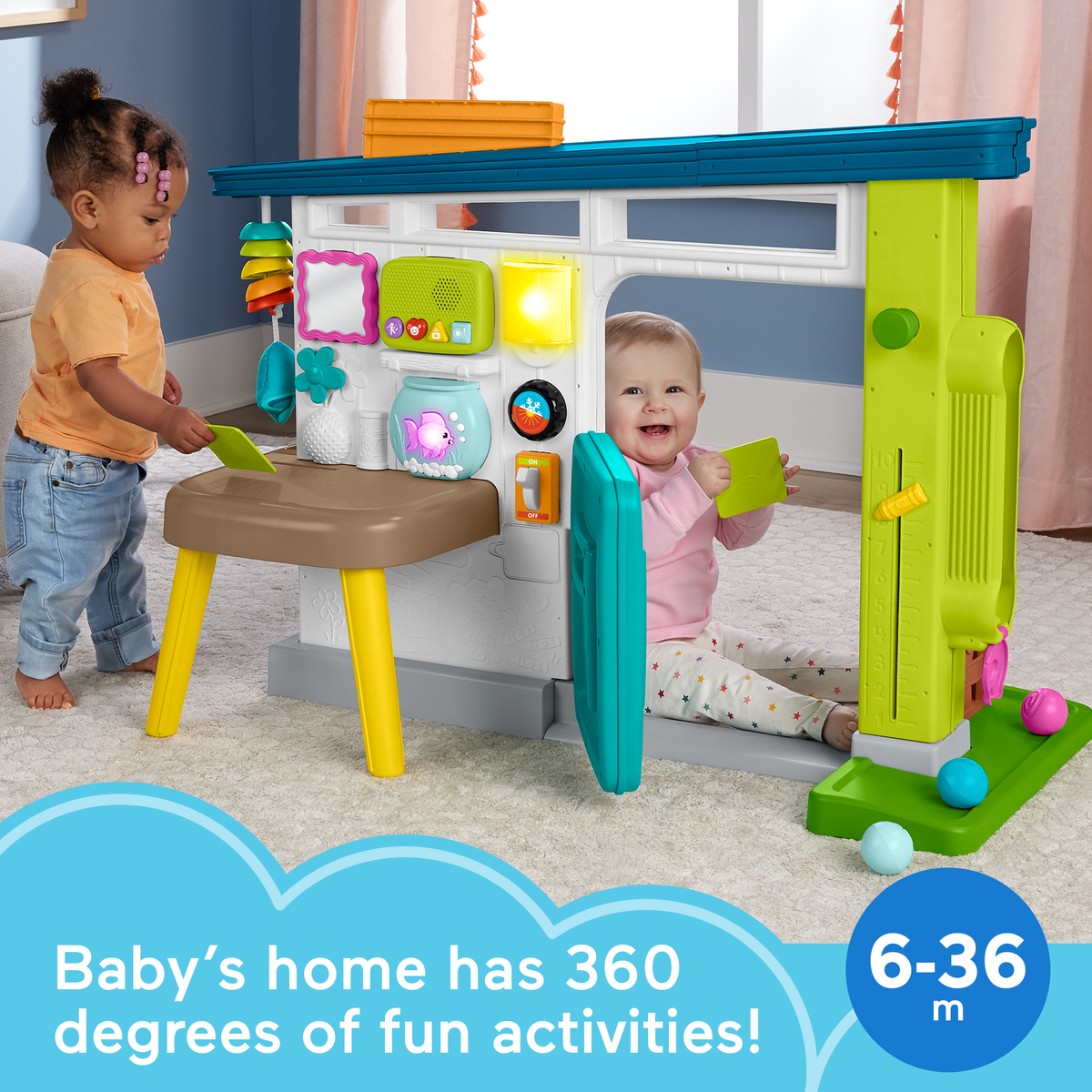 Fisher-Price Laugh & Learn Ultimate Playhouse Baby & Toddler Electronic Learning Toy, Multilanguage Version