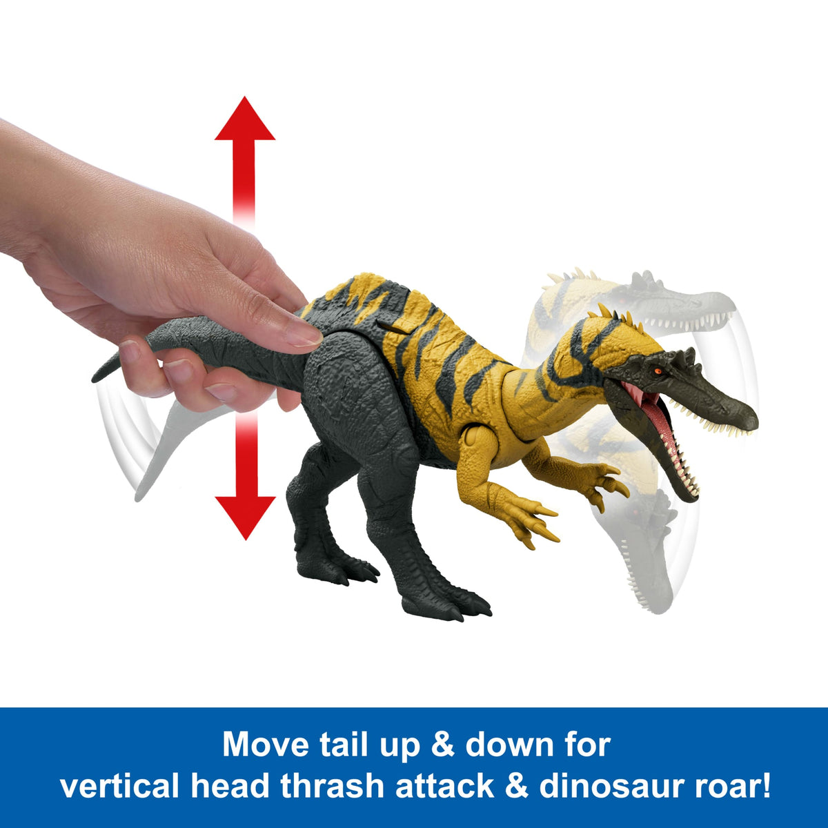 Jurassic World Chaos Theory Wild Roar Ceratosuchops Figure, Strike Attack & Sound Dinosaur Toy