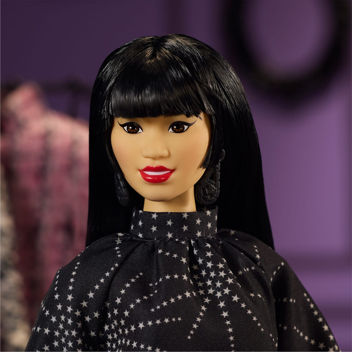 Barbie Inspiring Women Doll, Anna Sui Collectible in Black Dress With Sunglasses & Perfume Accessories