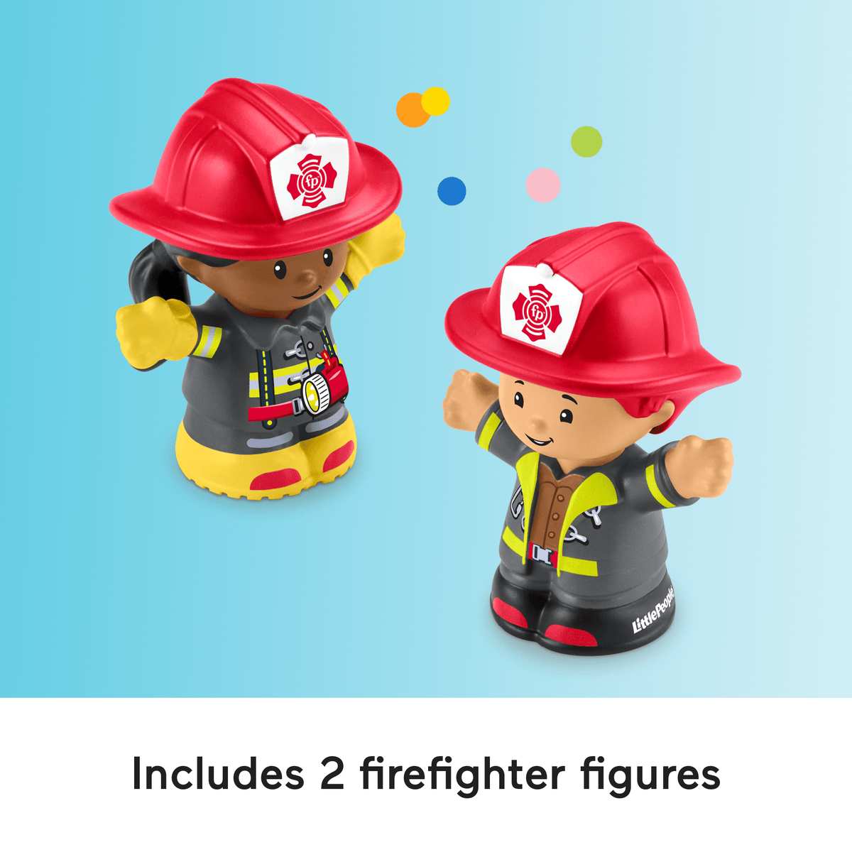 Fisher-Price Little People Fire Truck Musical Toddler Toy With Lights & 2 Figures, Multilanguage Version