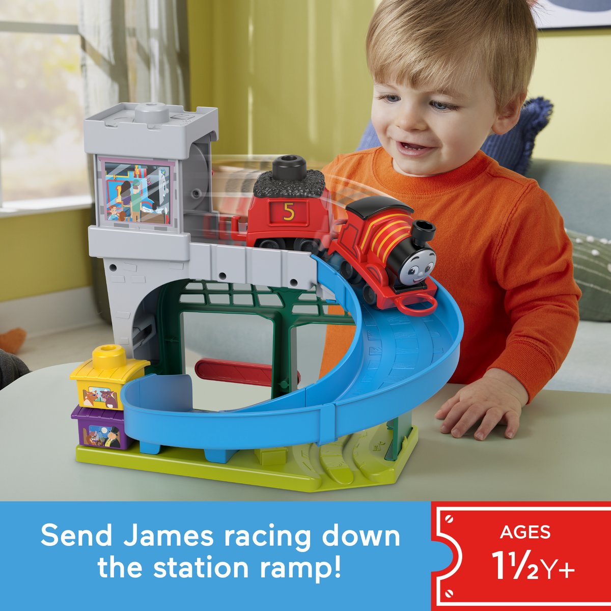 Thomas & Friends My First Knapford Station Train Playset For Toddlers, 6 Pieces