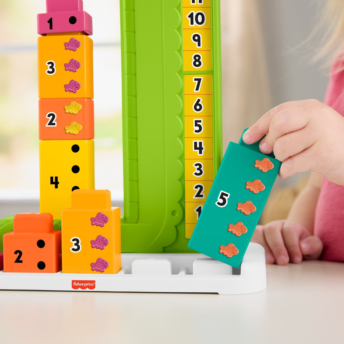 Fisher-Price  L’Alligator des Additions. 10 Blocs à Empiler