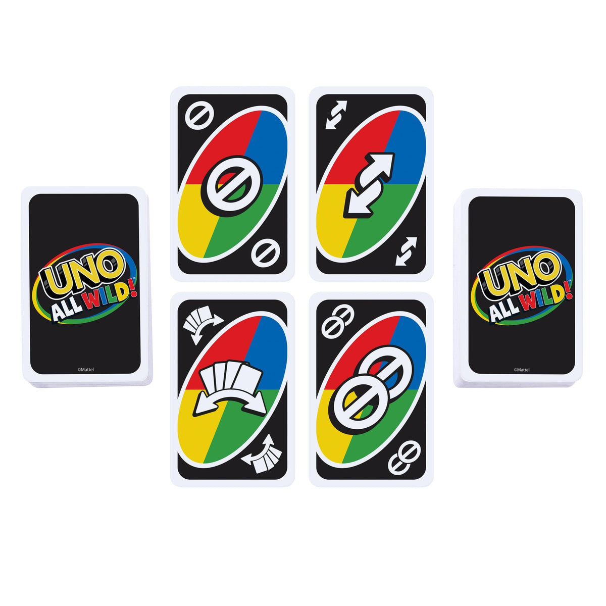 UNO All Wild Card Game For Family Night, No Matching Colors Or Numbers Because All Cards Are Wild