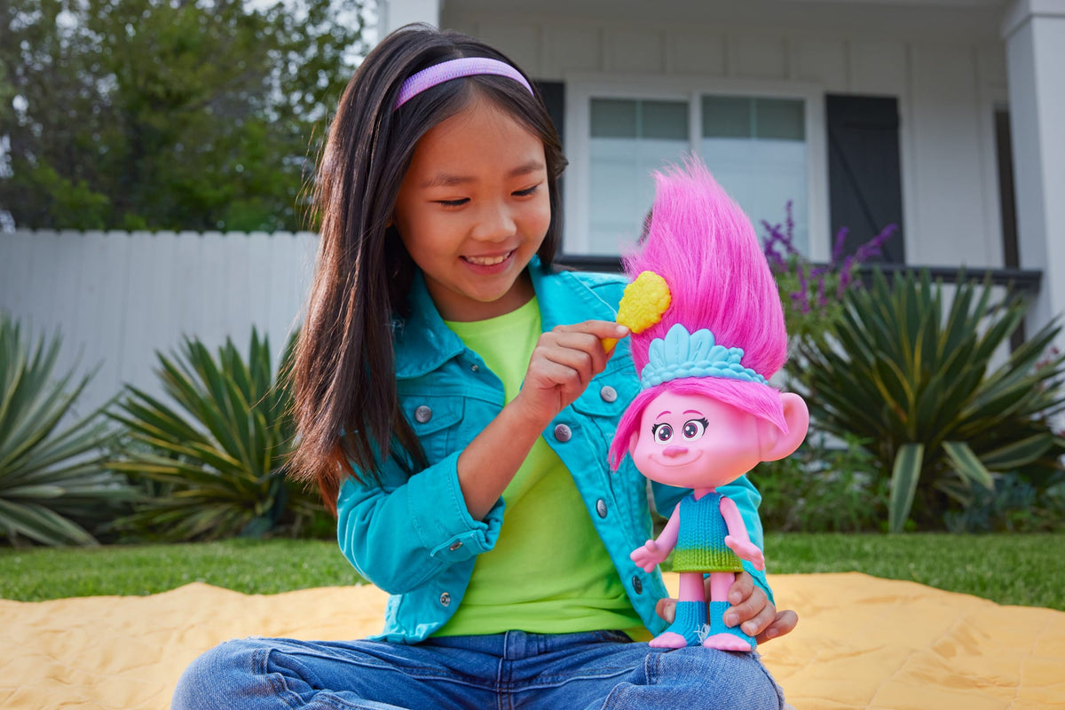 Dreamworks Trolls Band Together Rainbow Hairtunes Poppy Doll, Light & Sound, Toys inspired By The Movie