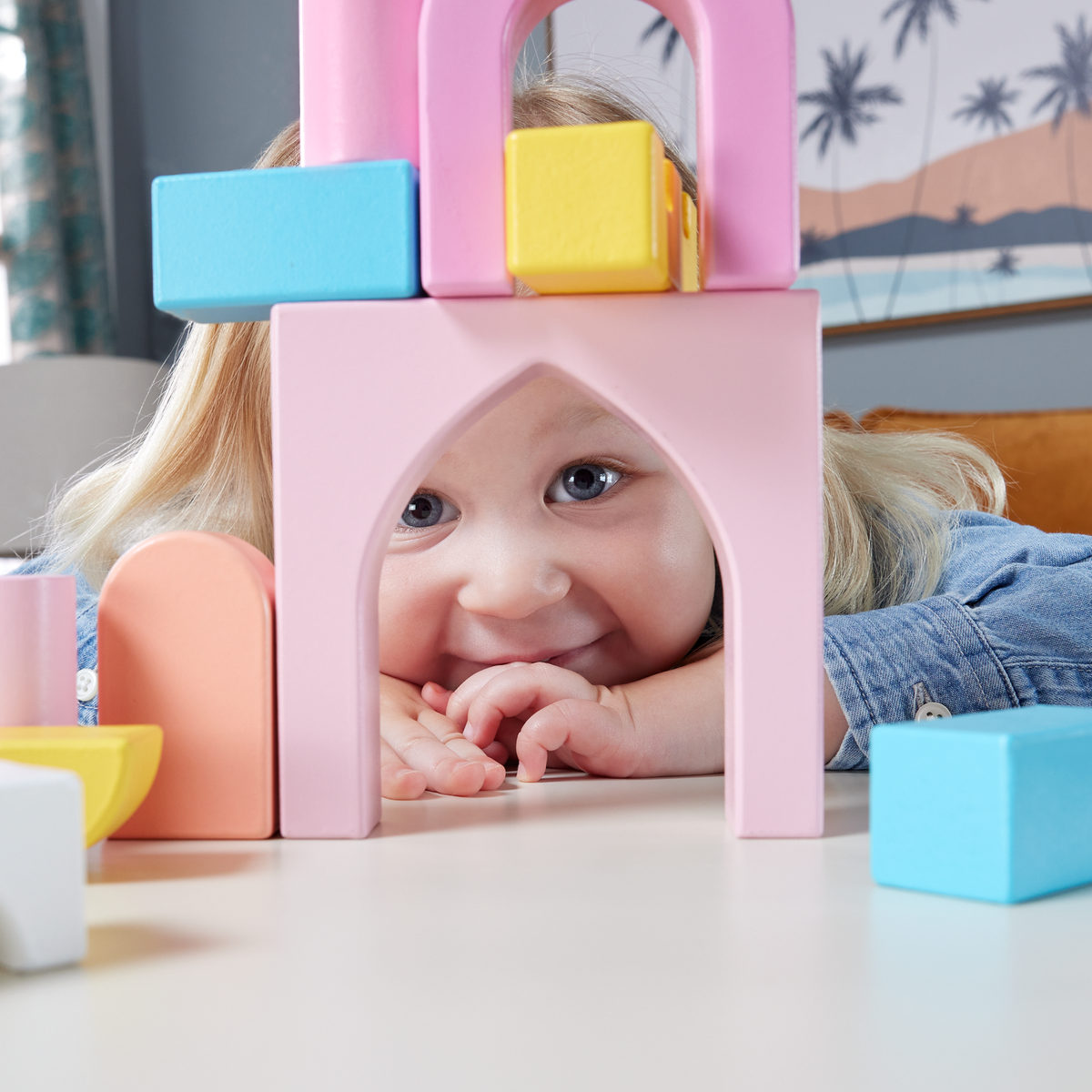 Fisher-Price Juguete para Bebés Castillo de Bloques de Madera